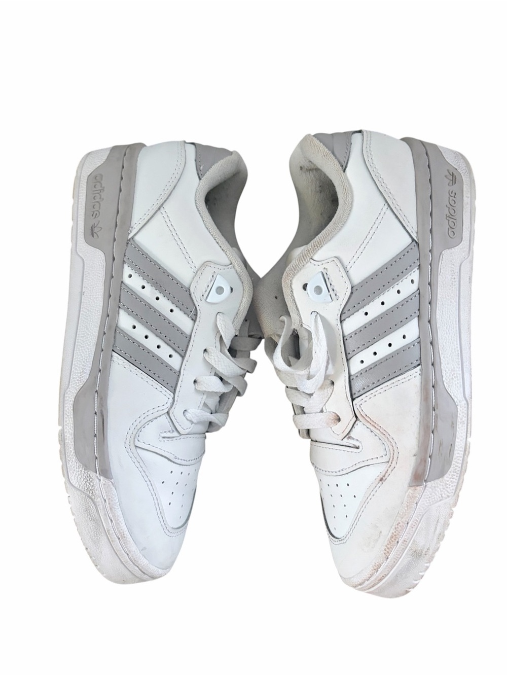 Adidas Forum Bold Stripe Cloud White And Gray Sneakers